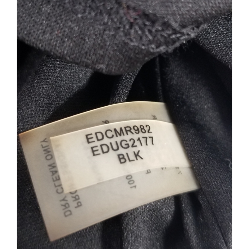 Ellen Tracy Black/Gray Vneck Cap Sleeves Dress, 6 - Picture 13 of 16